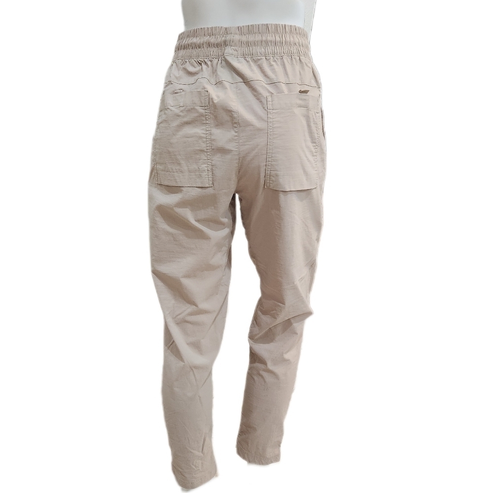 Nike Mid Rise Open Leg Stretch Track Pant, Tan, Womens Medium - Picture 4 of 10